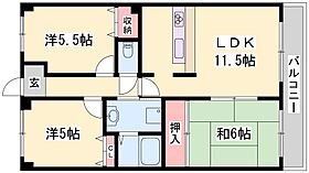 兵庫県姫路市飾磨区下野田２丁目（賃貸マンション3LDK・1階・64.00㎡） その2