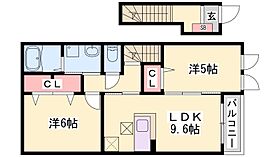 兵庫県姫路市網干区興浜（賃貸アパート2LDK・2階・54.14㎡） その2