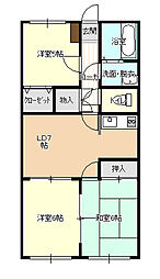 ユーミー和田山 3LDKの間取図画像