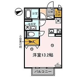 サンセジュール山水 ワンルームの間取図画像