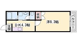 アネックス藤 1DKの間取図画像
