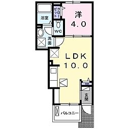 ラグランヴィーダ小野2 1LDKの間取図画像