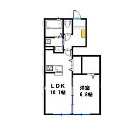 カームアンシャンテ 1LDKの間取図画像