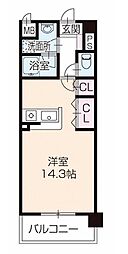 OA.FLAT西延末 ワンルームの間取図画像