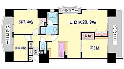 リベール姫路駅南1 3LDKの間取図画像
