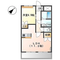 フェリシデーデ 1LDKの間取図画像