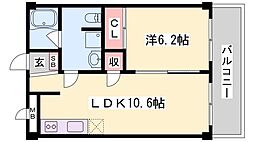 ディオミオ 1LDKの間取図画像