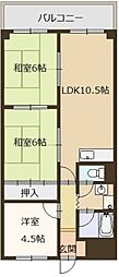 エバーグリーン車崎 3LDKの間取図画像