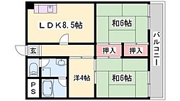 ラフェスタ加西 3LDKの間取図画像
