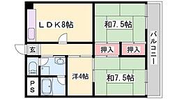 ラフェスタ加西 3LDKの間取図画像