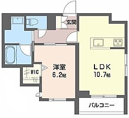 シャーメゾン グレース 忍町 1LDKの間取図画像