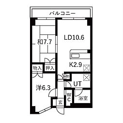 東加古川ミオ 2LDKの間取図画像