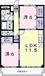 フラッツアイ 2LDKの間取図画像