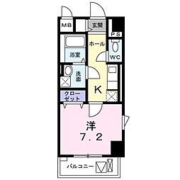 ボヌール姫路栗山町 1Kの間取図画像