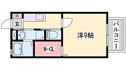 コンフォートテクノ3 1Kの間取図画像
