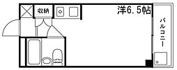 ハッピーコート駅前 ワンルームの間取図画像