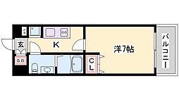 MKFORT 1Kの間取図画像