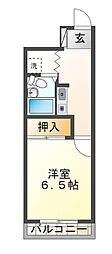 メゾンアポロ 1Kの間取図画像