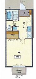 アドヴァンスコート 1Kの間取図画像