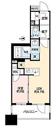 プレシス西日暮里 1LDKの間取図画像