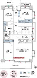 ヴェレーザ登町 4LDKの間取図画像