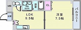 三協ハイツ 203 ｜ 大阪府豊中市本町9丁目（賃貸マンション1LDK・2階・32.00㎡） その2