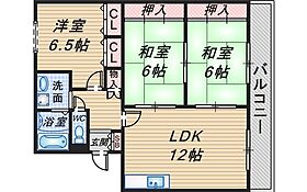 ロイヤル坂口 301 ｜ 大阪府豊中市岡町南3丁目（賃貸マンション3LDK・3階・70.20㎡） その2