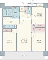 ダイアパレス勝田台星の散歩道 3LDKの間取図画像