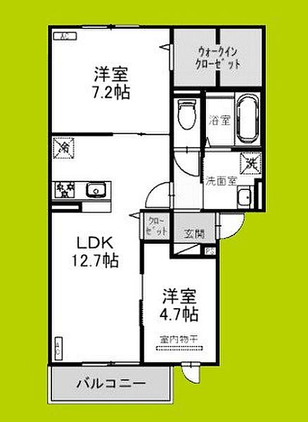 バレー ｜大阪府柏原市古町３丁目(賃貸アパート2LDK・2階・58.37㎡)の写真 その2