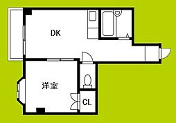 イマ・フルネス 1DKの間取図画像