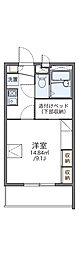 レオパレスヤマハ 1Kの間取図画像