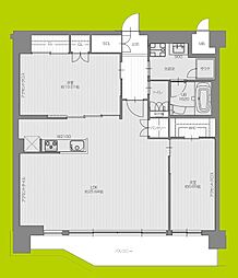 プレジオ宝塚ASIAN 2LDKの間取図画像