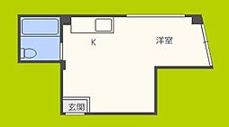 井上ビル ワンルームの間取図画像