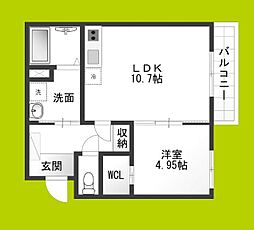 間取図画像 1LDK