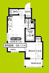 間取図画像 1LDK