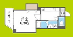 みおつくし京橋 8階1Kの間取り