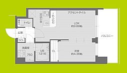 プレジオ塚本ASIAN 1LDKの間取図画像