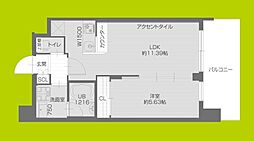 プレジオ塚本ASIAN 1LDKの間取図画像