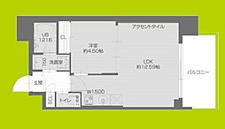 プレジオ塚本ASIAN 1LDKの間取図画像