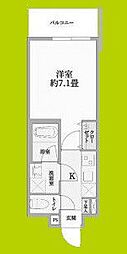 ウェルスクエア池田住吉 3階1Kの間取り