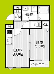 （仮称）RITZ COURT 池田 3階1LDKの間取り