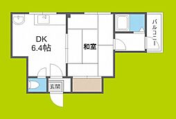 サンライフ菅原 1DKの間取図画像