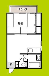 萩田マンション 1LDKの間取図画像