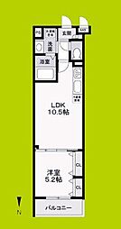 フォレストクリエオーレ枚岡弐番館 1LDKの間取図画像
