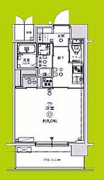 CREST TAPP 天王寺EAST 1Kの間取図画像