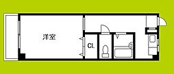 第二浜本ビル 1DKの間取図画像