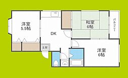 パークサンハイツ 3DKの間取図画像