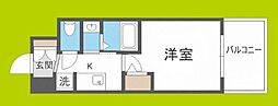 エステムコート大阪ウエスト2 1Kの間取図画像