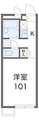 レオパレスヴィラ2 1Kの間取図画像