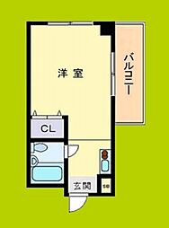 ラ・フォンテ杉本町 ワンルームの間取図画像